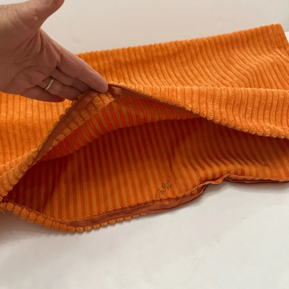 Pillow covers (2) X-LARGE orange very soft 26